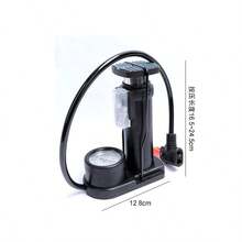 Bomba de aire compacta para bicicleta modelo 100423 portátil, inflador rápido eficiente para ciclismo y deportes, accesorio compatible universal - Negro - Ver 1