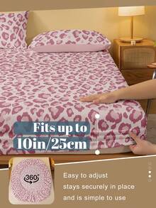 1件粉色豹纹床笠,适用于9英寸至12英寸厚的床垫,柔软、防皱、透气舒适,适用于所有床型,包括单人床、双人床、大号双人床、特大号双人床和加州特大号双人床,可机洗。是居家和宿舍的理想之选,可用于卧室装饰、床上用品、豪华床上用品、女士礼物、加州特大号双人床床品,并通过Oeko-Tex认证。 - 彩色 - 查看 5