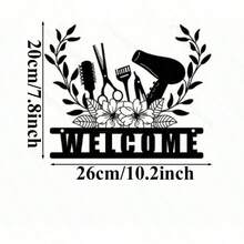 1PC 26x20cm/35x27cm/50x38.4cm Hair Salon Metal Wall Art, Hair Stylish Sign Home Decor - Beauty Studio Metal Sign, Hair Salon Wall Art Decor