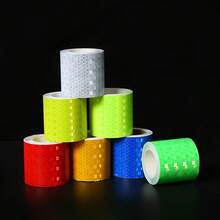 Cinta reflectante de advertencia impermeable para exteriores, cinta reflectante, pegatina reflectante nocturna, adecuada para remolque, bicicleta, ropa, automóvil, tira decorativa - Multicolor - Ver 5