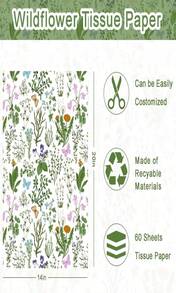 Bolsome 100 Sheets 20 × 14 Inches Sage Green Monstera Tissue Paper For Gift Wrapping Tropical Plant Printed Tissue Paper For Gift Bags For Bridal...