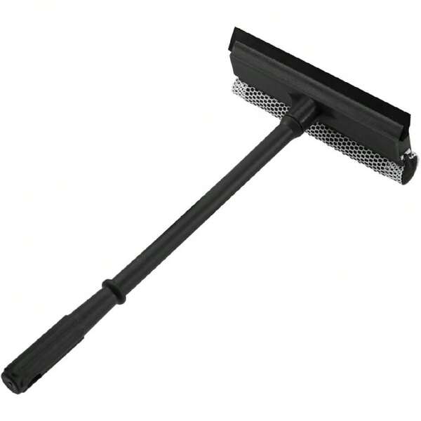 15.9" Window Squeegee For Car,2 In 1 Window Cleaner With Long Stainless Steel Handle,Sponge Car Squeegee For Gas Station, Glass,Shower,Outdoor High Window Cleaning (15.9"),23190108