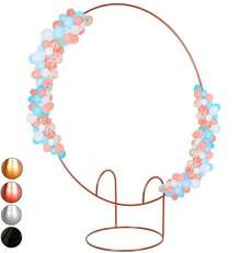 50cm Round Party Arch Gold Table Panel Decoration - vàng hồng - Xem 1