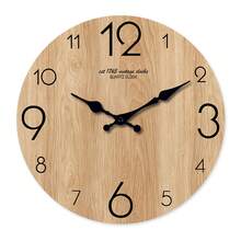 1pc 10-16 Inch Minimalist Faux Wood Texture Wooden Wall Clock - Battery Powered, Round Silent Non-Ticking Wall Clock, Suitable For Living Room, Bedroom, Decor, Kitchen, Home Decoration, Christmas/Holiday Gift (Without Battery) Room Decor Clock Wall Bedroom Decor Dormitory Decor Back To School School Decor School Surprise School Supplies - Multicolor - View 14