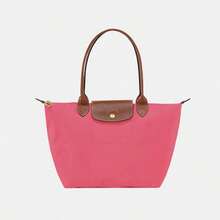 Longchamp Women's Folding Tote Bag with Top Handle - Large Capacity Shopper Shoulder bag, Ideal Gift for Girlfriend - 玫紅色 - 查看 2