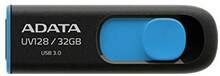 ADATA DashDrive UV128 32GB - USB 3.0 Flash Drive (3.1 Gen 1, Type-A, Compatible With Windows And Mac), Black And Blue - Black - View 3