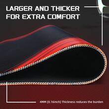 MAGIC-REFINER X ATTACK SHARK Gaming Mouse Pad, Fabric, Ultra-High-Density Microfiber Fabric, Non-Slip Rubber Base, Accurate Positioning, High Precision, Fast Start & Stop, Waterproof, Stain-Resistant, Heat-Resistant, Wear-Resistant, Well-Balanced, Compatible With Laser And Optical Mice, Dedicated To FPS Games (440*400*40mm, Red & Black)