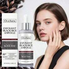 OceAura Black Rice Complexion Fluid With Salicylic Formula - Gentle Exfoliating & Deep Cleansing Dry Rough Skin - Contains Black Rice Extract To Help Retain & Support Radiant Skin - Moisturizing Treatment Smoother Skin Texture - Daily Use Exfoliator