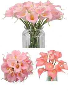 6 Stücke/12 Stücke weiße Calla Lilien künstliche Blumen Strauß, Echtberührung Kunstblumen für Hochzeit Braut Dusche, Segensgabe, Heimdekoration Kunstcalla Lilien Blumen, Heimdekoration, Zimmer Dekoration, Hochzeitsdekoration, Haus Dekoration, Wohnzimmer Dekoration, Büro Dekoration