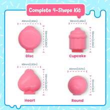 4 件蛋糕棒棒糖模具套装 - 心形/圆形/扁平/纸杯蛋糕形，手动塑料 DIY 烘焙工具，不粘，适用于蛋糕棒棒糖、棒棒糖、迷你蛋糕、生日派对/婚礼/迎婴派对烘焙配件、圣诞装饰模具、圣诞工艺材料、圣诞装饰模具、圆形模具、蛋糕棒棒糖材料、蛋糕棒棒糖模具形状、蛋糕模具、蛋糕棒棒糖模具、星形蛋糕棒棒糖模具 - 彩色 - 查看 7