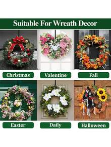 1pc Colorful Door Wreath Hook - Valentine's Day Easter Decoration Golden Door Single Hook Decoration Hook Swimming Pool Hook Door Wreath Hook Bird Feeder Flat Hook Wreath Hook Hanger - Multicolor - View 10