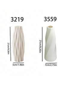 1 buc Vază de flori din plastic, decor pentru casă, decorare pentru birou, Vază mică pentru sufragerie, balcon, dulap TV, masă, aranjament floral uscat și proaspăt, floral pictat manual, Vază rotundă minimalistă din rășină pentru sufragerie, intrare, decor hotel