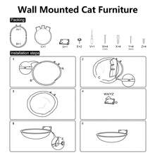 现代可拆卸猫吊床 - 舒适的聚酯纤维宠物床，适合小型至中型猫咪，易于组装 - 彩色 - 查看 9
