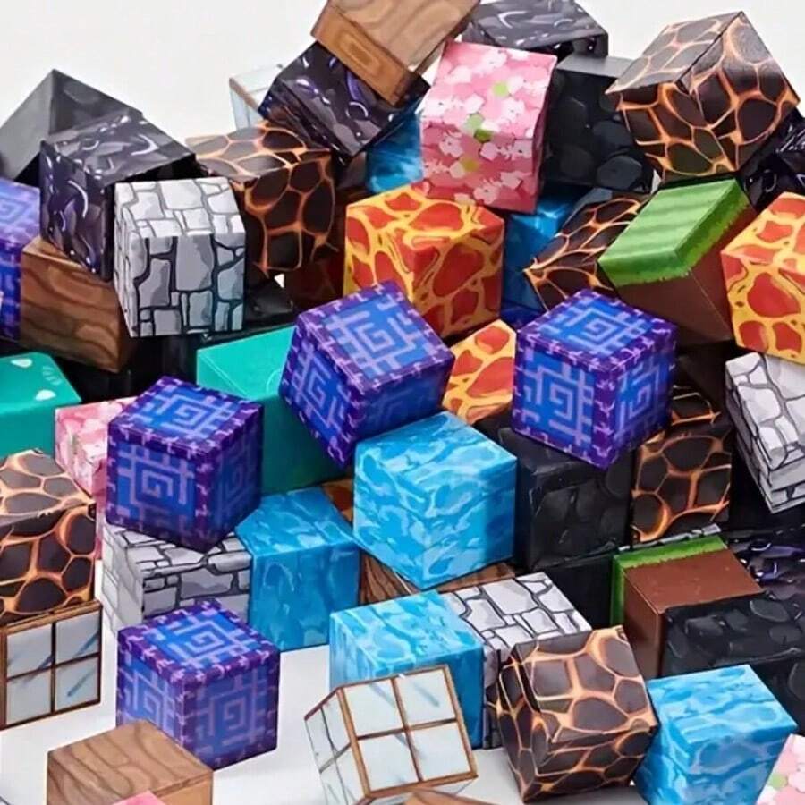 3岁以上儿童磁性积木套装，50/100/200/250/500块磁性积木，益智DIY建筑玩具，返校减压礼物