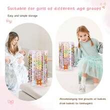 1PC Bow Holder For Girls Hair Bows,White 360 Rotation Hair Bow Organizer, Hair Clips Stand Hair Accessories Rack Display Decors Baby Nursery Toddler Girls Room - 方形 - 查看 6