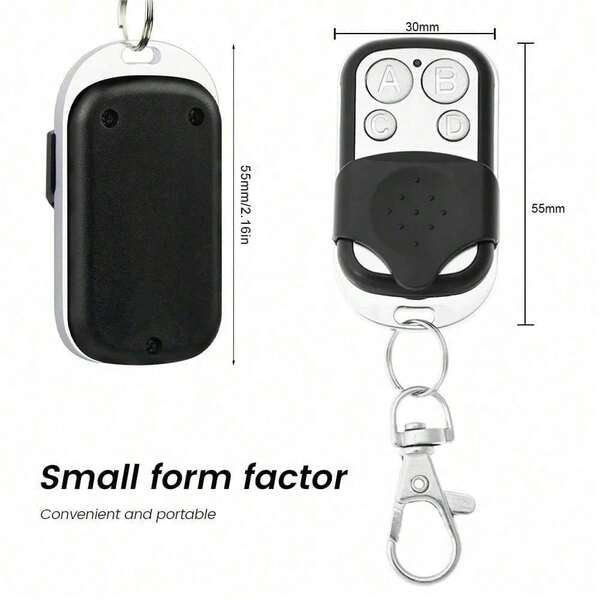 2025 New 1pc 433MHz Metal Wireless Copy Remote Control, Suitable For Garage Door, Roller Shutter, Home Garage, Commercial Storefront, Factory Warehouse, Parking Lot Gates And Other Electric Gate Control Systems. Replacement, Addition Or Backup Remote, All-Season Use, No Professional Tools Needed, One-Key Learning