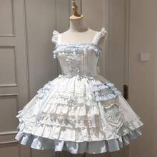 Lolita Outfit - 藍白JSK裙+斗篷全套 - 查看 2