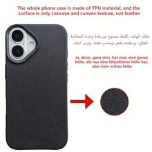 Funda de Teléfono con Textura de Cuero Sintético Compatible con iPhone 17 Air/16E/15/14/13/12/11 Pro/Promax/Plus/X/XS/XS Max, Buen Agarre, Múltiples Colores Disponibles, Protección de Borde Suave, Adecuada para Hombres y Mujeres - Gris - Ver 9