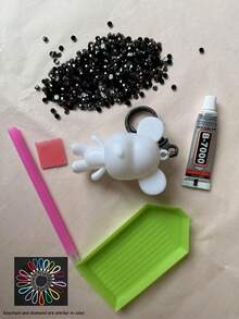 A Set Of Hand-Drilled Bears Composed Of 6pcs Accessories. Creative DIY Drill Bear, Made By Yourself, A Variety Of Colors Are Optional, And Can Also Be Used To Decorate Bags, Mobile Phone Chains And Various Key Chain Pendants, And Can Also Be Used As Christmas Stocking Stuffing Gifts - Multicolor - View 18