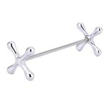Funnuf Silver Zinc Alloy Flower Chopsticks Rest Spoons Stand Forks Knifes Holder Pack of 5 - como en la foto - Ver 3
