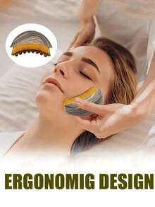 1 st ny lymfkonturborste för ansikte och kropp, torrborste för skulptering av käklinje och haka, ergonomisk design, exakt hudpassning, lindring av trötthet - Multifärgad - Visa 4