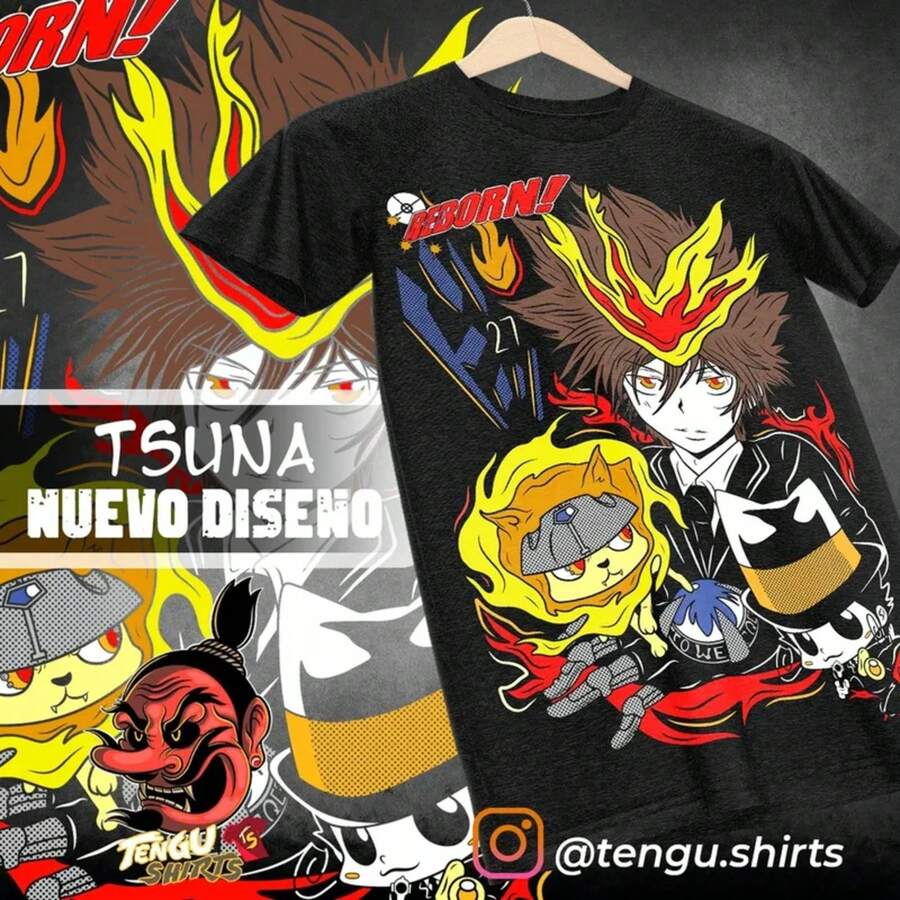Katekyo Hitman Reborn! T Collection Varia T-Shirt L Size Japan Anime - màu đen - Xem 1