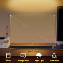 لوحة رسم مضيئة بتقنية RGB مع إضاءة LED متعددة الألوان وأوضاع دورية، لوحة رسائل أكريليك قابلة للمسح ب- 7 أقلام رصاص، لوحة رسم قابلة لإعادة الاستخدام تعمل بالطاقة عبر USB مع حامل، بدون بطاريات مطلوبة، مثالية لتصميمات عيد الميلاد والأعياد، مستلزمات فنية إبداعية، عرض حيوي، بناء متين