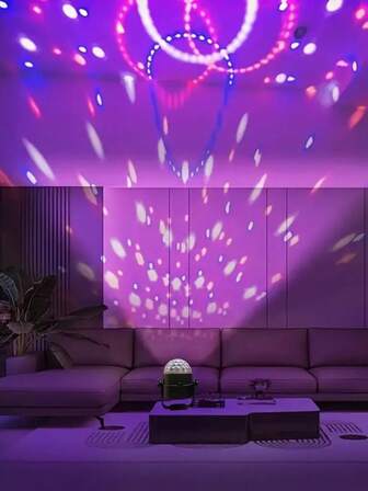 1 pieza/2 piezas Luz de proyección de color mágico USB - Lámpara de proyección RGB pequeña para decoración de ambiente - Perfecta para fiestas de cumpleaños, Navidad, Festival de Primavera, Año Nuevo, Navidad, Regalos de Navidad, decoración de habitación, luces LED, Día de San Valentín y sala de estar familiar, decoración de Halloween para teatro/decoración de habitación/decoración del hogar/decoración de fiesta/luces de decoración de pared, luz de proyección utilizada para fiestas familiares y celebraciones festivas