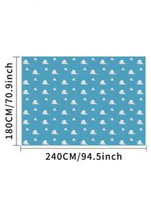 1 Stück Cartoon Blauer Himmel Weiße Wolken Fotografie Hintergrund Heldengeschichte Thema Foto Hintergrund 150 x 100 cm / 210 x 150 cm / 240 x 180 cm / 270 x 180 cm Neugeborenen Babyparty Geburtstag Banner Innen Außen Muttertag Dekoration Zubehör