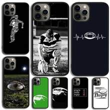 Custodia per telefono a forma di pallone da rugby compatibile con Apple 17 Air, 11 Pro Max, Plus, SE 2020, custodia compatibile con 17 Air, 14, 15, 16, 13, 12 Max, custodia compatibile con 17, 17 Pro, 17 Pro Max