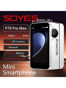 SOYES El SOYES P70 Pro Max cuenta con una pantalla HD de 3.0 pulgadas, Android 8.1, 2GB de RAM + 16GB de ROM y una batería de 2000mAh para una larga duración de la batería, eliminando la necesidad de cargar con frecuencia. Ya sea para entretenimiento de audio y video durante trayectos cortos o vida útil de la batería de emergencia durante viajes al aire libre, ya no tienes que preocuparte.
