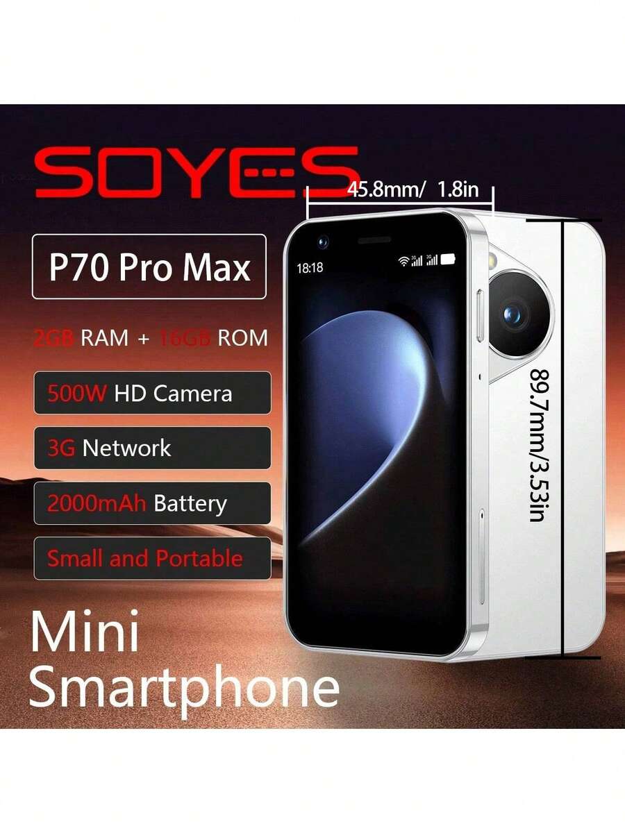 SOYES El SOYES P70 Pro Max cuenta con una pantalla HD de 3.0 pulgadas, Android 8.1, 2GB de RAM + 16GB de ROM y una batería de 2000mAh para una larga duración de la batería, eliminando la necesidad de cargar con frecuencia. Ya sea para entretenimiento de audio y video durante trayectos cortos o vida útil de la batería de emergencia durante viajes al aire libre, ya no tienes que preocuparte.