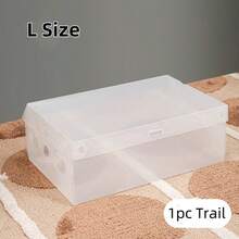 1/6/12 件鞋盒透明设计，带翻盖，可折叠旅行鞋收纳盒，易于清洁，适合高跟鞋、凉鞋和鞋子，鞋子收纳盒 - 白色 - 查看 16