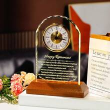 YWHL Meaningful Birthday Gifts For Adult Brother From Sister, Father's Day Brother Gifts Idea, Glass Clock Keepsake For Christmas Graduation (Battery Not Included)