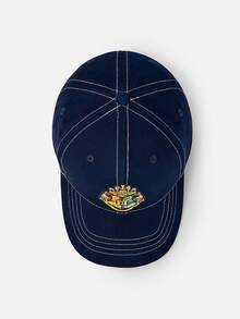 Balabala Unisex Baseball Cap, Harry Potter Hedwig Print – Cotton Blend, Adjustable Strap – Stylish For Daily Wear - Dark Blue - View 3