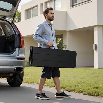 Banco plegable de plástico   de 6 pies, banco portátil para exteriores para picnic, camping y jardín