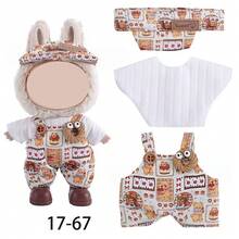 New Casual Fashion Outfit Set, Includes T-Shirt, Shirt, Tulle Skirt, Princess Dress, Overalls, Compatible With 17cm FORLABUBU Dolls (Doll And Shoes Not Included) - Multicolor - View 19
