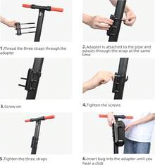 Rhinowalk - Bolsa para manubrio de patinete, impermeable, bolsa de almacenamiento frontal, para bicicleta o motocicleta - Negro - - Ver 8