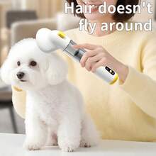 三合一宠物毛发去除器、吸尘器和美容刷 - 吸收、刷洗和吹干宠物毛发
