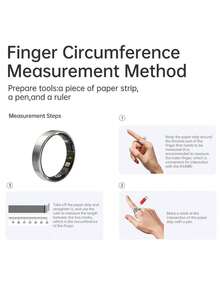 升级版智能戒指，IP68级防水，极简设计，运动模式，不锈钢材质，计步器，玫瑰金，手机控制，男女通用，礼品装，窄款戒指 - 彩色 - 查看 8