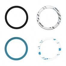 5 Packs Upgrade Smooth Rings For Magnetic Wireless Charger For 15 14 Pro Max 13 12 11 Mini Metal Iron Plate Sticker Magnet Car Phone Holder Plate Install Outside Of For Case - Black - View 5