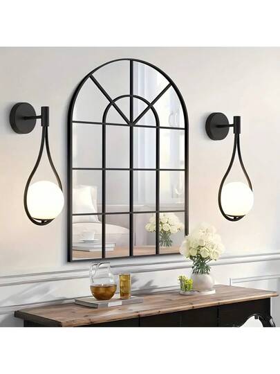 Nordic Luxe Water Drop Shaped Wand Lamp, Gold/Black Available, E27 Lamp Holder, Creative Bedroom Bedside Living Room Accent Lighting, Hallway Corridor ation view 3