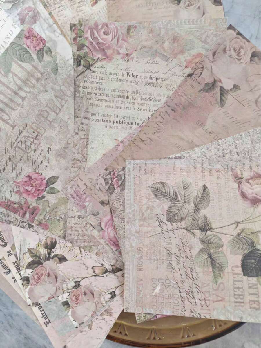 印章贴纸书 - 复古手写字母背景材料纸，垃圾日记剪贴簿拼贴装饰材料纸，DIY装饰，拼贴画，剪贴簿，日记，返校季、感恩节、万圣节、圣诞节、沙特阿拉伯国庆日的完美礼物。 - 彩色 - 查看 1