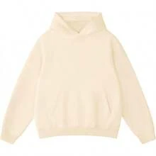 FAIABLE Mens Hoodies Oversized Unisex Wash Hoodie Heavyweight Fleece Vintage Cotton Sweatshirt Men Women Streetwear - 奶油 - 查看 12