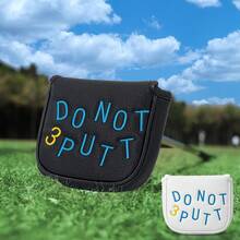 1 High Quality PU Don't Put Free Golf Putter Head Cover, With Magnetic Buckle, Waterproof And Durable Material, Provides Best Protection For Your Club, Black And White For Your Choice - متعدد الألوان - مشاهدة 4