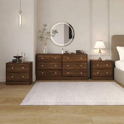 Home Design Altoona Dresser With 2 Nightstands