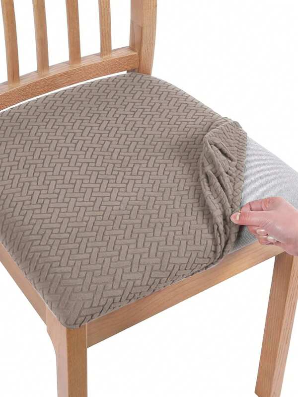 1 Funda de silla jacquard Cubierta de silla de restaurante gris marrón, caqui, regalo seleccionado para Halloween, exquisito y hermoso, conveniente y práctico