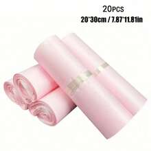 50/20/10pcs Thick Waterproof Solid Pink Packaging Bags, Simple Multipurpose Bags Suitable For Gift Bags, School, Office, Transportation And Mailing Back To School, Courier Storage Bags, Logistics Packing Bags, Clothing Courier Packaging Bags, Various Sizes Available