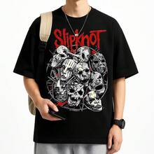 Rock Band T-Shirt International Music Unisex Male Female 100% Cotton Premium Top Streetwear Launch Immediate Shipping Various Colors!! Plus Size - 黑色 - 查看 2