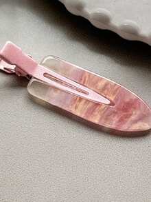 1pc Sweet Young Girl Iridescent Mermaid Girl With Invisible Hair Clip - Simple And Cute Hair Accessory, Claw Clips - Multicolor - View 14